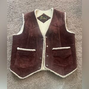 Vintage 1970’s David Michael Brown Shearling Vest